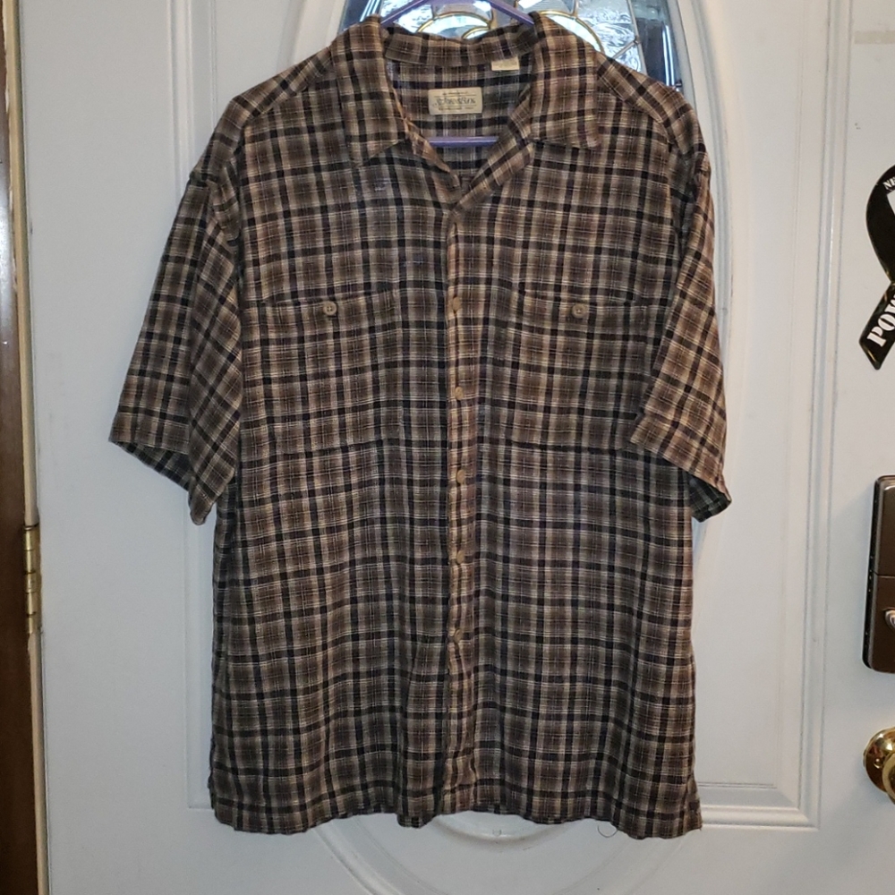 EUC St. John's Bay Button Down Cotton Shirt Size L